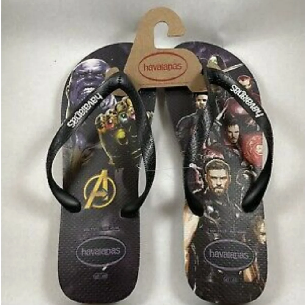 NWT Men's Havaianas Marvel's Avengers Top Flip-flops - Picture 2 of 10